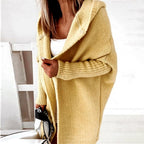 Aveline - Women's Hooded Longline Knit Cardigan