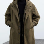Barnaby - Men's Button-Front Hooded Trench Coat