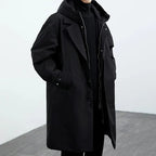 Barnaby - Men's Button-Front Hooded Trench Coat