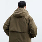 Barnaby - Men's Button-Front Hooded Trench Coat
