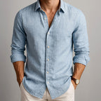 Brayden - Men's Collared Relaxed Fit Long Sleeve Shirt