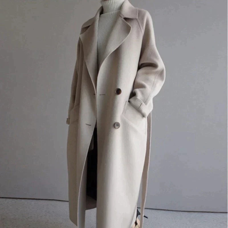 Brielle - Women's Notch Lapel Wool Coat