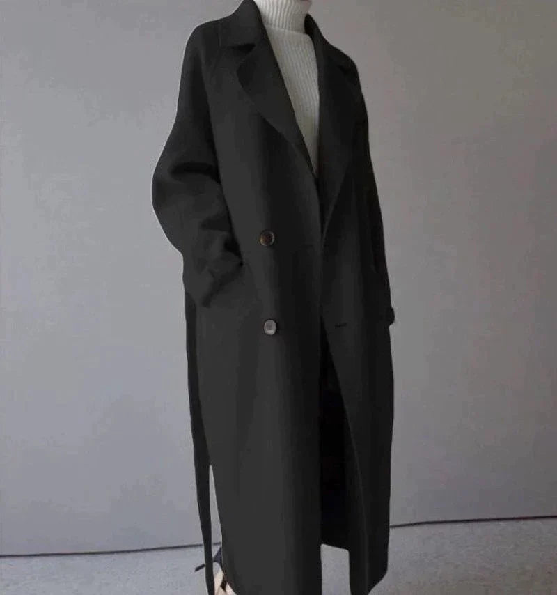 Brielle - Women's Notch Lapel Wool Coat