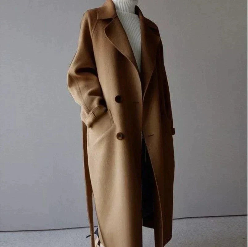 Brielle - Women's Notch Lapel Wool Coat