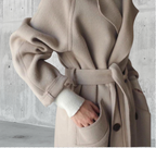 Brielle - Women's Notch Lapel Wool Coat