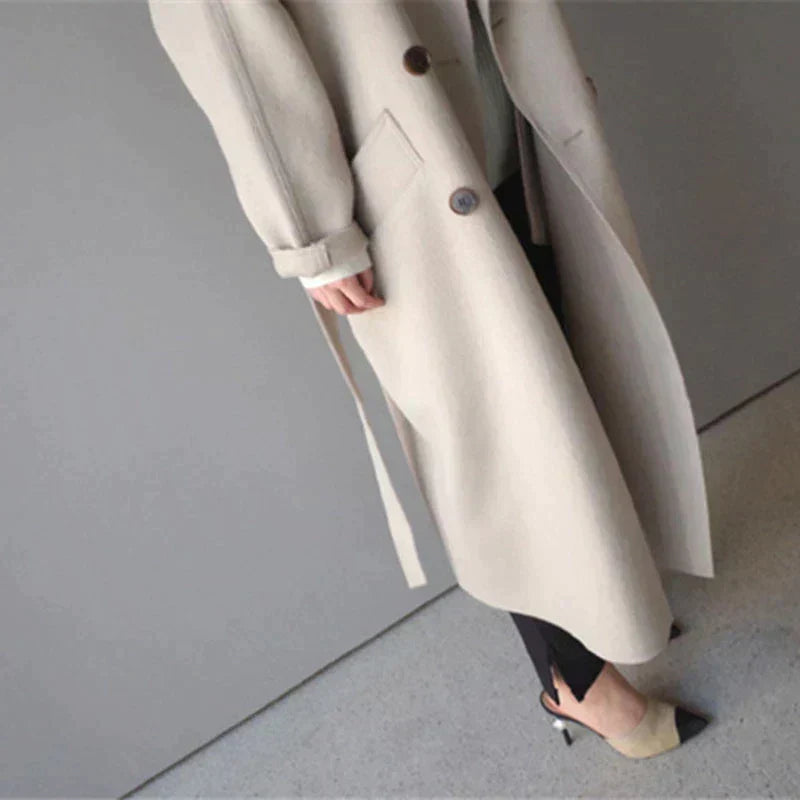 Brielle - Women's Notch Lapel Wool Coat