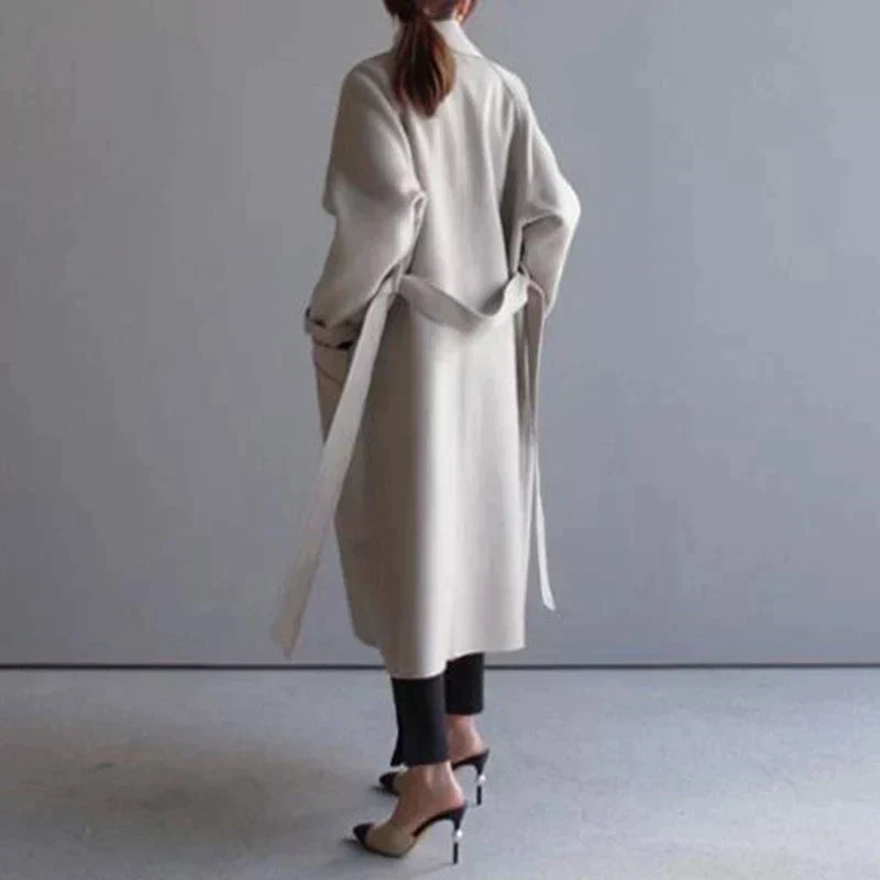 Brielle - Women's Notch Lapel Wool Coat