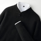 Casper - Men's Wool Sweater with Toggle-Knot Neckline