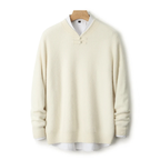 Casper - Men's Wool Sweater with Toggle-Knot Neckline