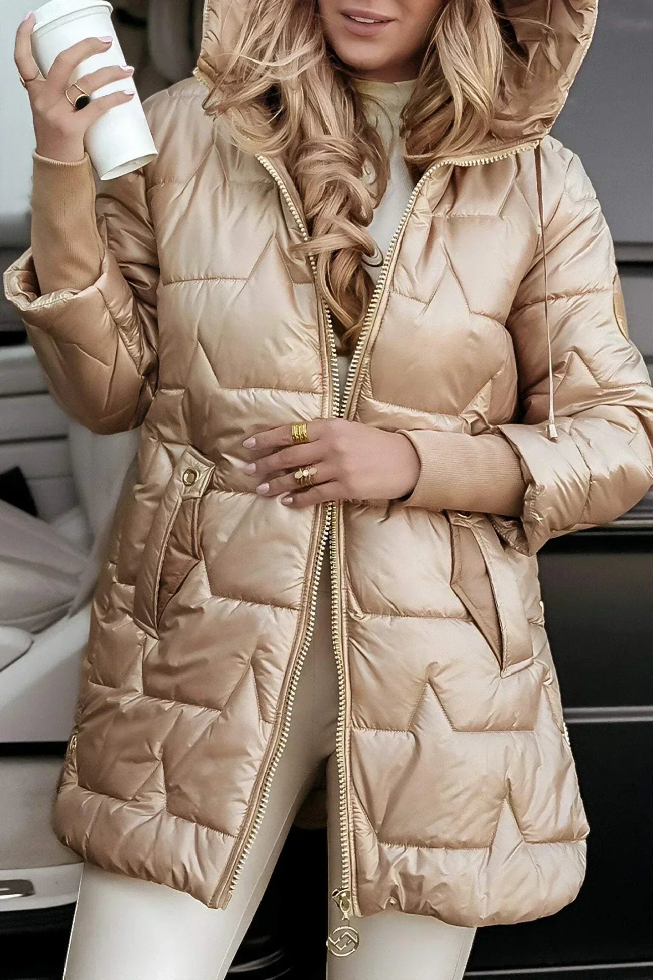 Celeste - Women's Hooded Quilted Puffer Jacket