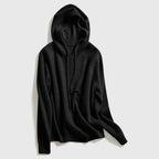 Celia - Women's Cashmere Ribbed Hooded Pullover