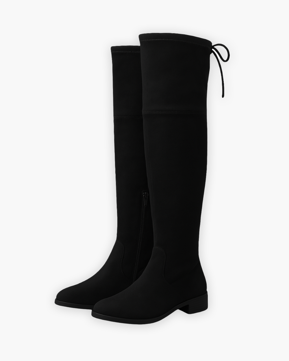 Claire - Women's Thigh-High Suede Boots with Side Zip