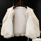 Claire - Women's Faux Fur Notched Collar Sleeveless Gilet 6