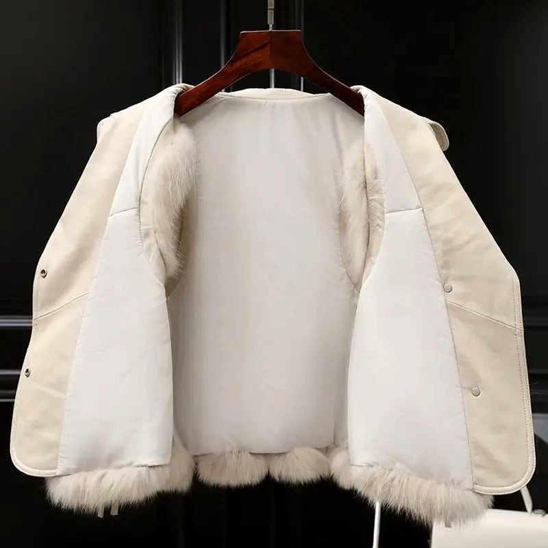 Claire - Women's Faux Fur Notched Collar Sleeveless Gilet 6