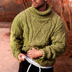 Codey - Men's Cable Turtleneck Oversized Sweater 1