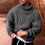 Codey - Men's Cable Turtleneck Oversized Sweater 3