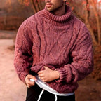 Codey - Men's Cable Turtleneck Oversized Sweater 4