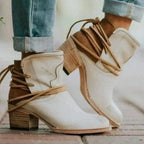 Cordelia - Women's Wrapped Lace-Up Block Heel Boots