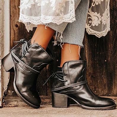 Cordelia - Women's Wrapped Lace-Up Block Heel Boots