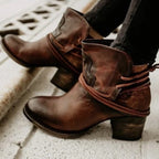 Cordelia - Women's Wrapped Lace-Up Block Heel Boots