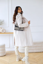 Dana - Women's Peak-Lapel Tailored Coat with Gold Buttons