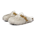 Daniella - Women's Plush Clogs with Adjustable Buckle Strap