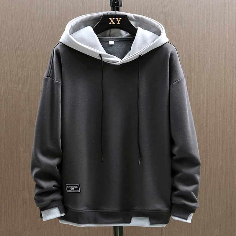 Devin - Men's Two-Tone Relaxed Fit Zip Front Hoodie 3