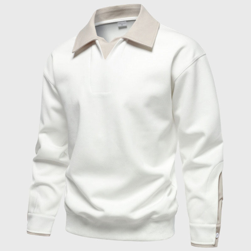 Dimitri  - Men's Spread-Collar Pullover Sweatshirt