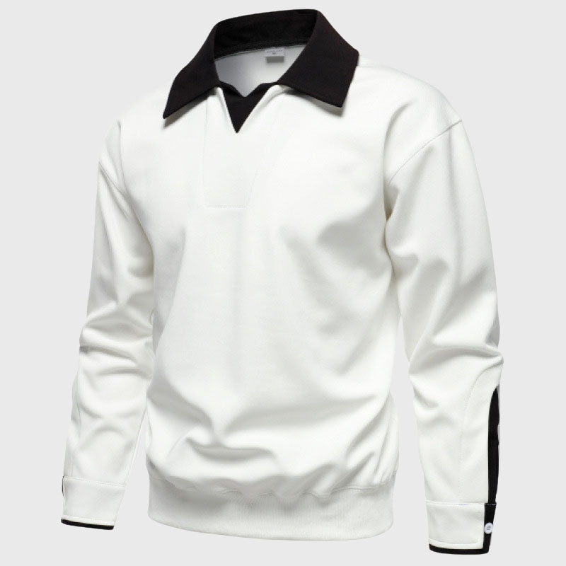 Dimitri  - Men's Spread-Collar Pullover Sweatshirt