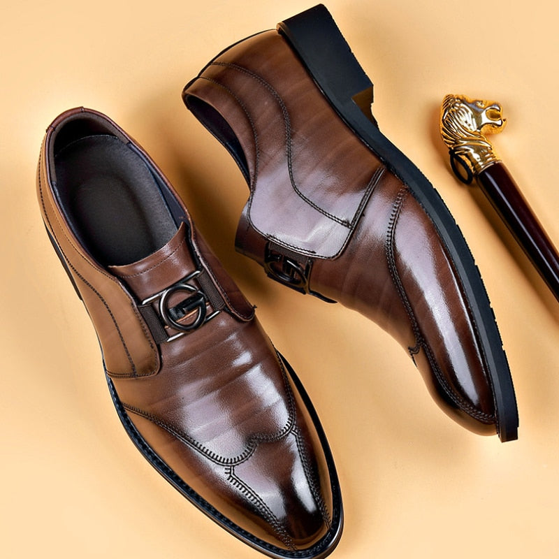 Dionisio - Men's Buckle-Strap Leather Loafers