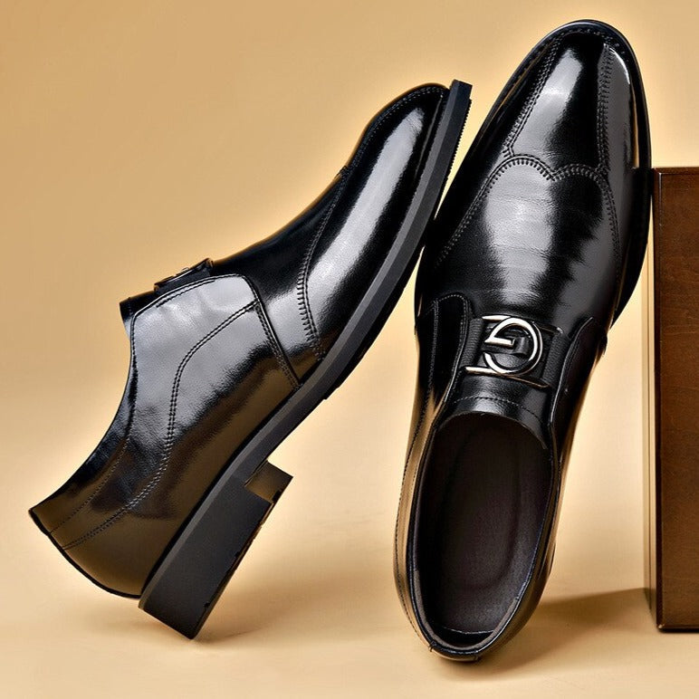 Dionisio - Men's Buckle-Strap Leather Loafers