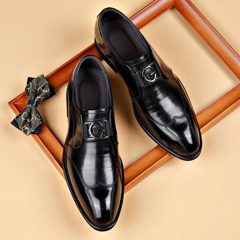 Dionisio - Men's Buckle-Strap Leather Loafers