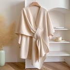 Elodie - Women's Draped Wrap Shawl with Self-Tie Belt