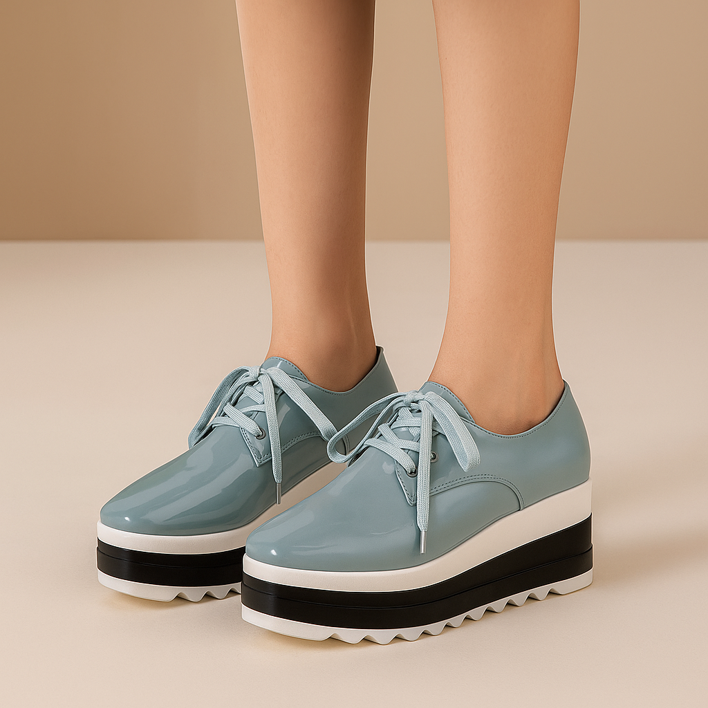 Elowen -Women's Lace-Up Platform Sneakers