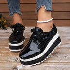 Elowen -Women's Lace-Up Platform Sneakers