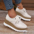 Elowen -Women's Lace-Up Platform Sneakers