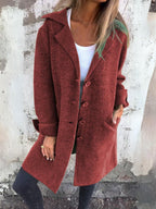 Erin - Women's Notch Lapel Button-Front Coat