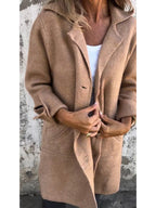 Erin - Women's Notch Lapel Button-Front Coat