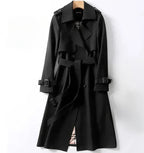 Evangeline - Women's Notch Lapel Longline Trench Coat