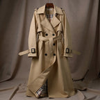 Evangeline - Women's Notch Lapel Longline Trench Coat