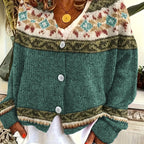 Eve - Women's Fair Isle Button-Front Cardigan