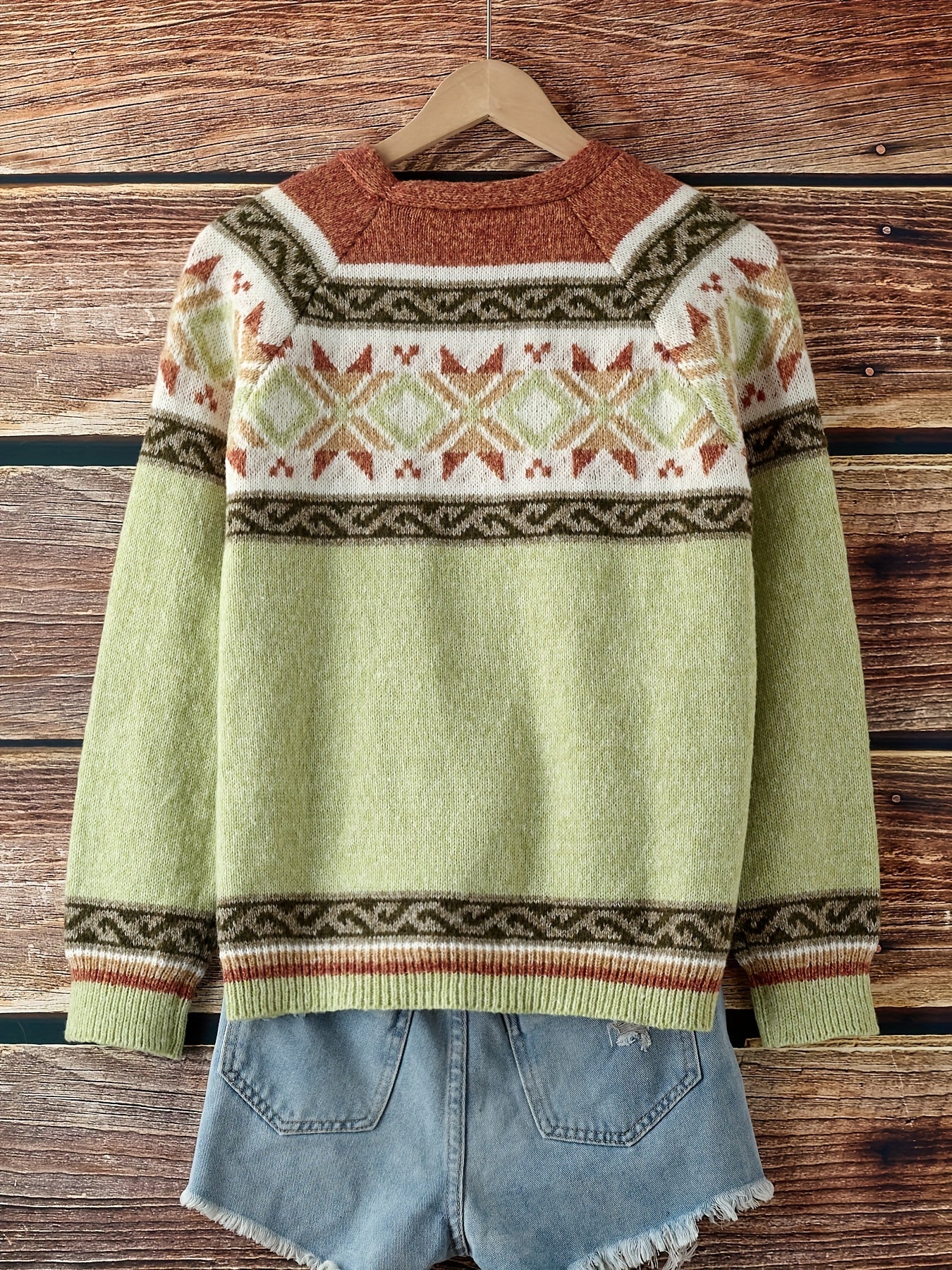 Eve - Women's Fair Isle Button-Front Cardigan