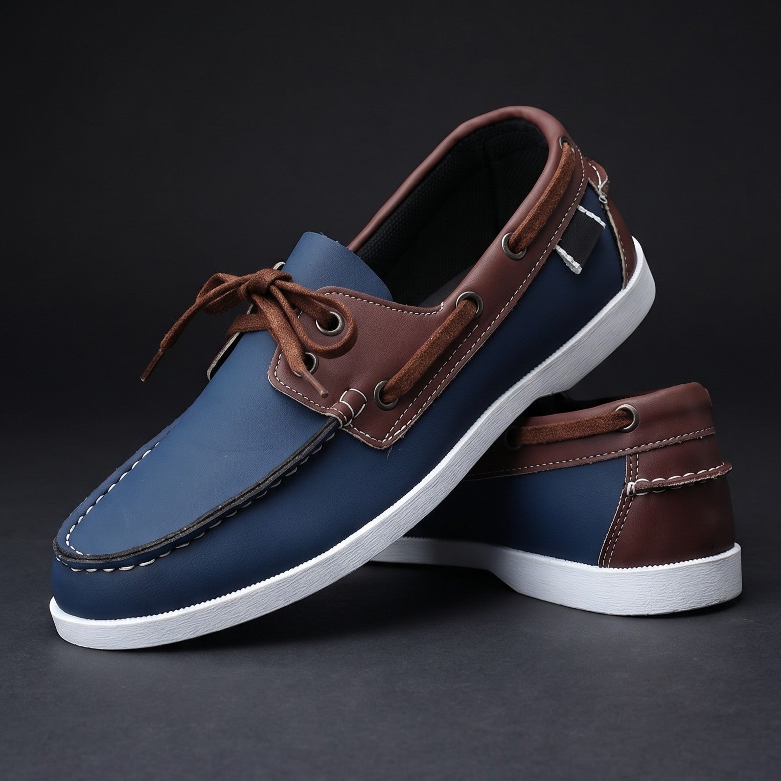 Everard - Men's Two-Tone Lace-Up Boat Shoes