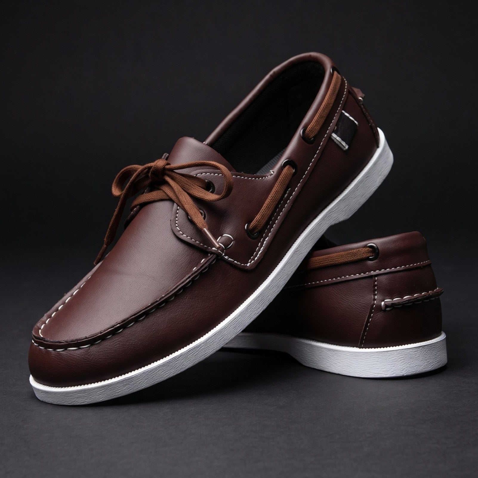 Everard - Men's Two-Tone Lace-Up Boat Shoes