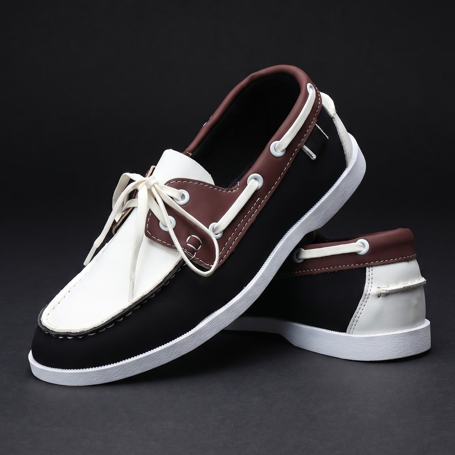 Everard - Men's Two-Tone Lace-Up Boat Shoes