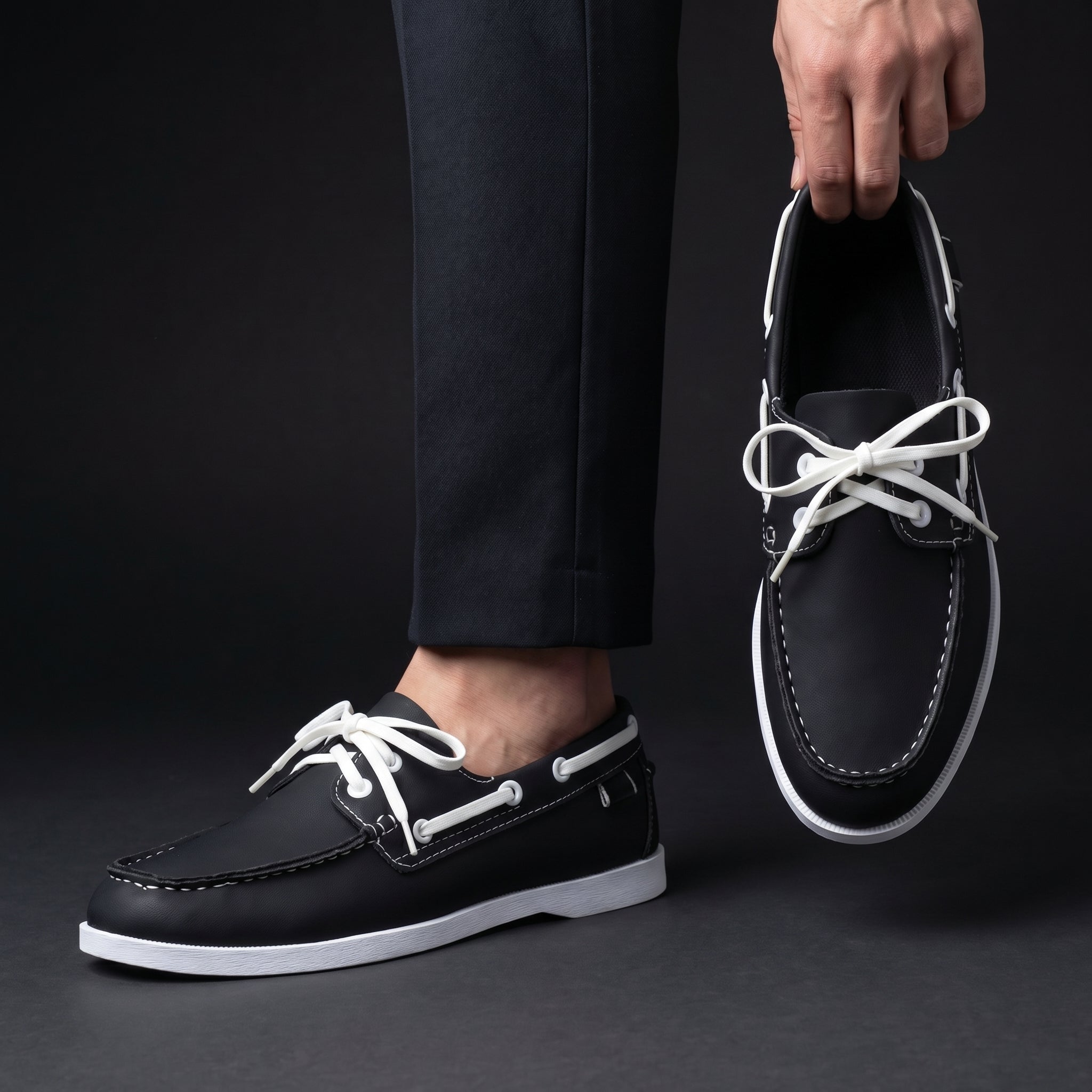 Everard - Men's Two-Tone Lace-Up Boat Shoes