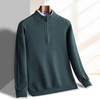 Everett - Men's Quarter-Zip Stand-Collar Ribbed Sweater