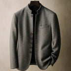 Finnegan - Men's Wool Stand-Collar Button-Front Jacket