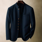 Finnegan - Men's Wool Stand-Collar Button-Front Jacket