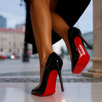 Garnet - Women's Patent Pointed Toe Heels 4
